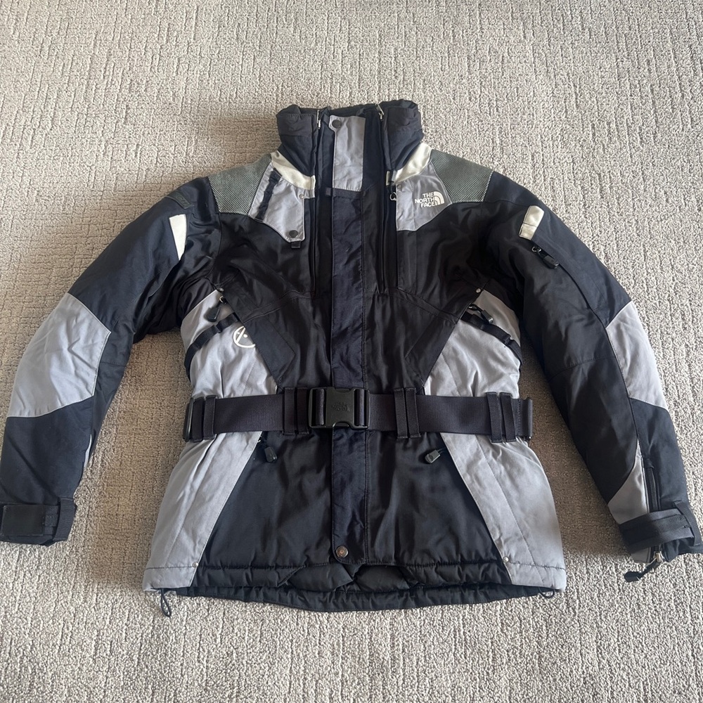 Vintage The North Face Mens Jacket Black Large Steep Tech Scot Schmidt Belted